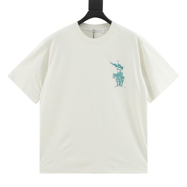 designer,replica,clothing,fake,1:1,lv,luxury,high quality Burberry war horse logo color block foam printed short-sleeved T-shirt (51D5)