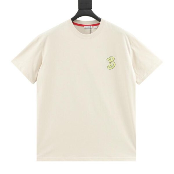 designer,replica,clothing,fake,1:1,lv,luxury,high quality Burberry Year of the Snake limited flocked short-sleeved T-shirt (322F)