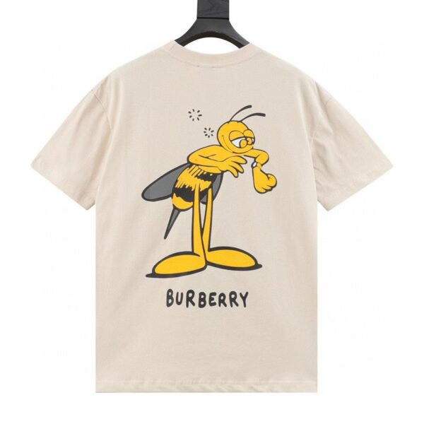 designer,replica,clothing,fake,1:1,lv,luxury,high quality Burberry Little Bee flocked short-sleeved T-shirt (80A5)