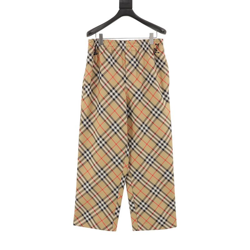 designer,replica,clothing,fake,1:1,lv,luxury,high quality Burberry war horse embroidered plaid trousers (34AF)