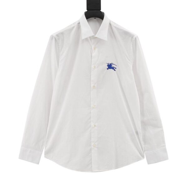 designer,replica,clothing,fake,1:1,lv,luxury,high quality Burberry war horse embroidered long-sleeved shirt (A83F)
