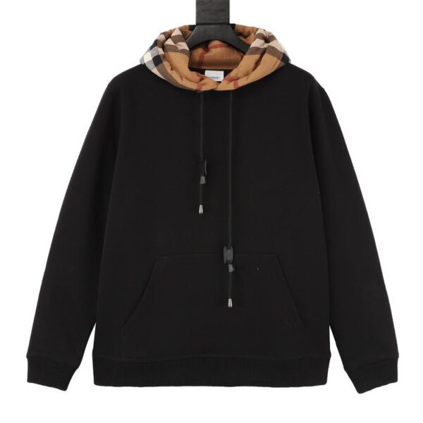 designer,replica,clothing,fake,1:1,lv,luxury,high quality Burberry plaid patchwork hooded sweatshirt (2A35)