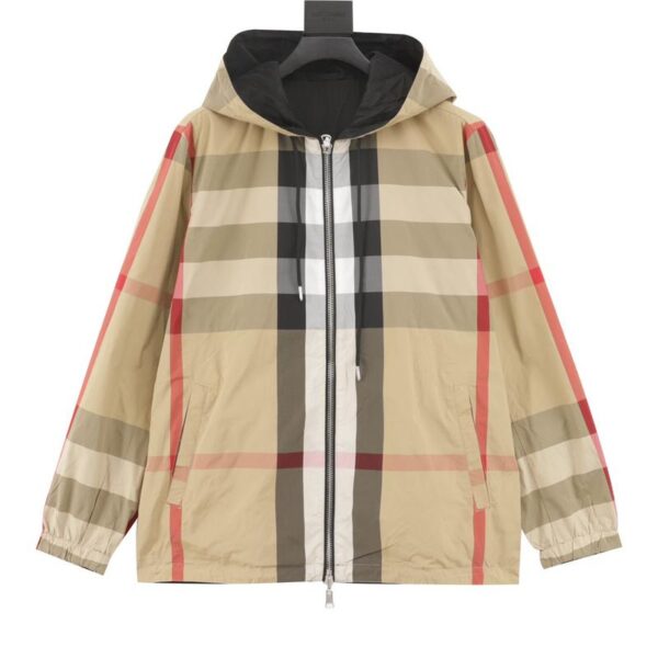 designer,replica,clothing,fake,1:1,lv,luxury,high quality Burberry classic large plaid reversible hooded jacket (6BF3)