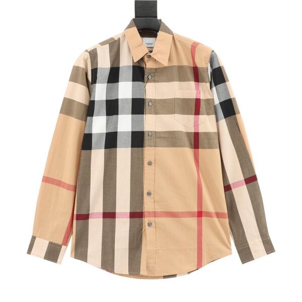 designer,replica,clothing,fake,1:1,lv,luxury,high quality Burberry classic large plaid long-sleeved shirt (9BE8)