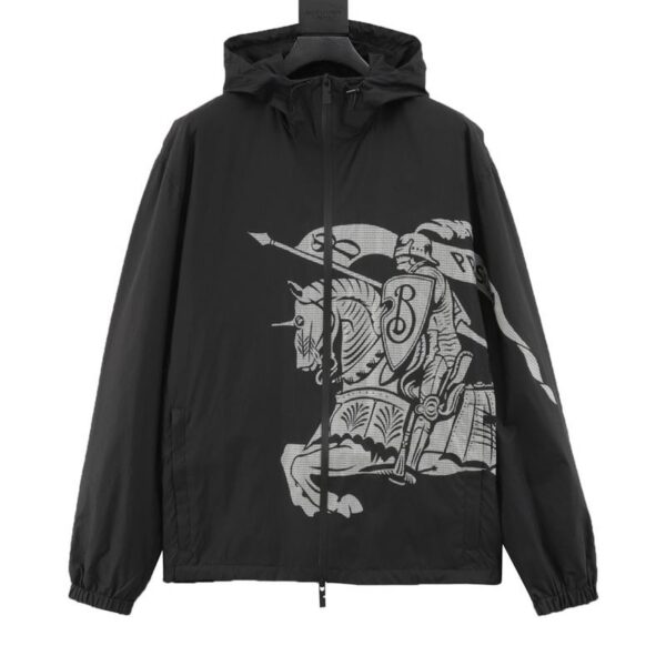 designer,replica,clothing,fake,1:1,lv,luxury,high quality Burberry Equestrian Logo Nylon Jacket (3F22)