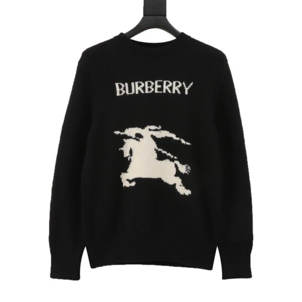 designer,replica,clothing,fake,1:1,lv,luxury,high quality Burberry equestrian knight logo cashmere blend crew neck sweater (94F2)