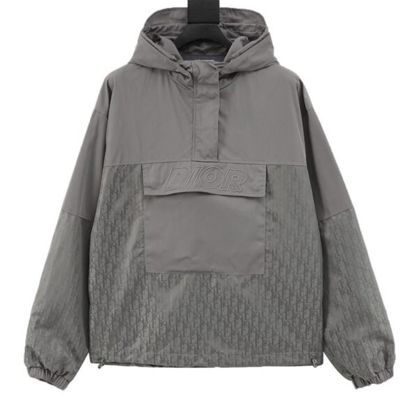 designer,replica,clothing,fake,1:1,lv,luxury,high quality Dior half-zip embroidered all-over printed jacket (D899)