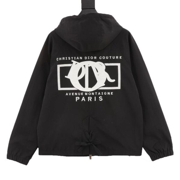 designer,replica,clothing,fake,1:1,lv,luxury,high quality Dior letter embroidered hooded windbreaker jacket (8AB2)