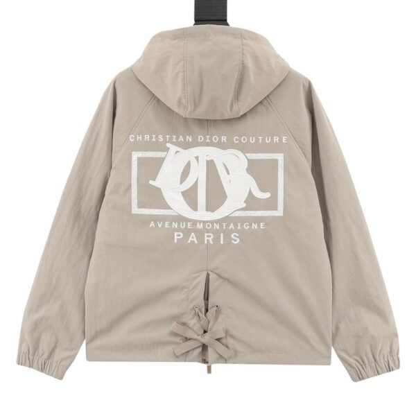 designer,replica,clothing,fake,1:1,lv,luxury,high quality Dior letter embroidered hooded windbreaker jacket (AEFB)