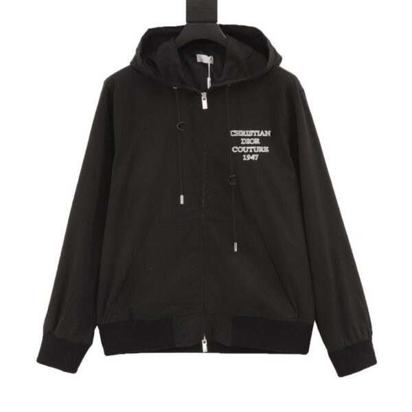designer,replica,clothing,fake,1:1,lv,luxury,high quality Dior letter print hooded windbreaker jacket (D73F)