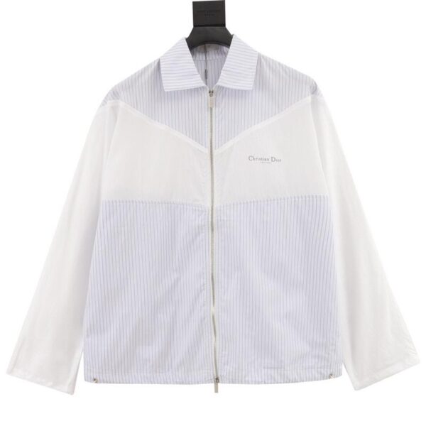 designer,replica,clothing,fake,1:1,lv,luxury,high quality Dior patchwork striped sun protection zipper shirt jacket (326B)