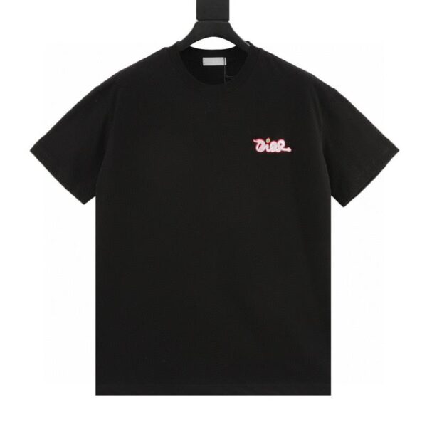 designer,replica,clothing,fake,1:1,lv,luxury,high quality Dior new series apple snake embroidered short-sleeved T-shirt (420F)