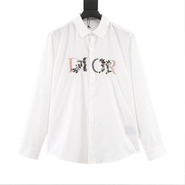 designer,replica,clothing,fake,1:1,lv,luxury,high quality Dior gradient floral embroidered shirt long sleeves (95B9)