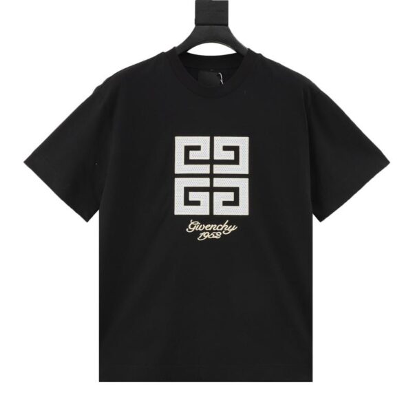 designer,replica,clothing,fake,1:1,lv,luxury,high quality Givenchy classic denim patch embroidered short sleeves (1486)