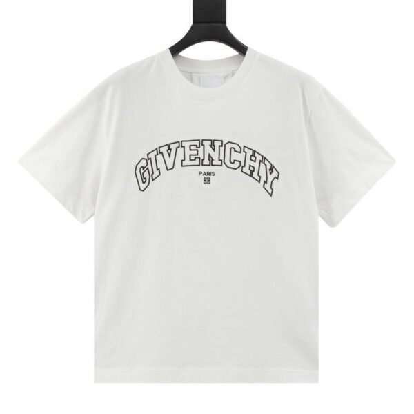 designer,replica,clothing,fake,1:1,lv,luxury,high quality Givenchy classic hollow font embroidered short sleeves (3E8E)