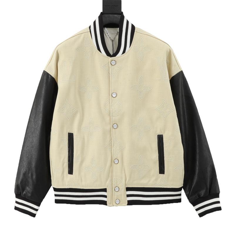designer,replica,clothing,fake,1:1,lv,luxury,high quality LV pearl presbyopic patchwork baseball uniform jacket (3F70) designer,replica,clothing,fake,1:1,lv,luxury,high quality LV pearl presbyopic patchwork baseball uniform jacket (3F70)