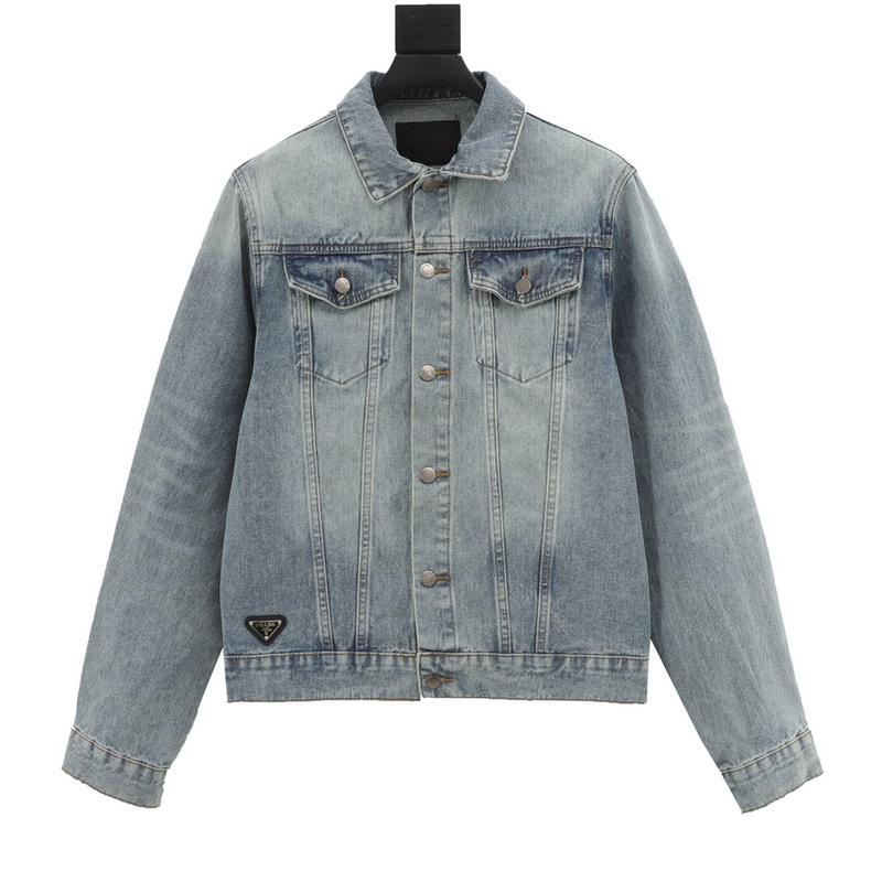designer,replica,clothing,fake,1:1,lv,luxury,high quality Prada triangle logo washed denim jacket (A749) designer,replica,clothing,fake,1:1,lv,luxury,high quality Prada triangle logo washed denim jacket (A749)