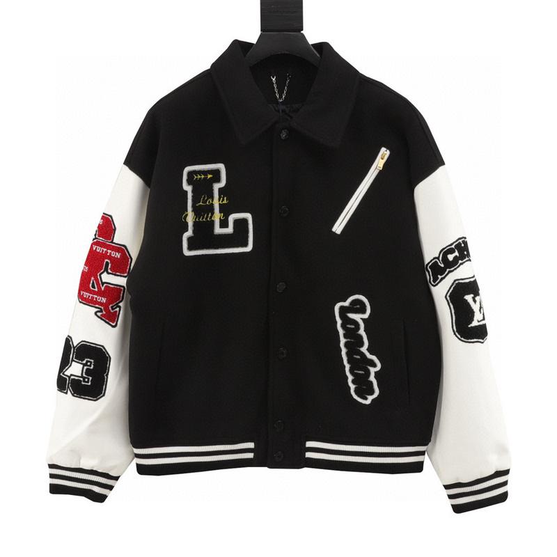 designer,replica,clothing,fake,1:1,lv,luxury,high quality Louis Vuitton flocked letter embroidered patchwork baseball uniform jacket (8B0A) designer,replica,clothing,fake,1:1,lv,luxury,high quality Louis Vuitton flocked letter embroidered patchwork baseball uniform jacket (8B0A)