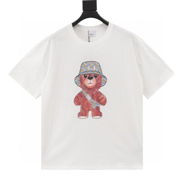 designer,replica,clothing,fake,1:1,lv,luxury,high quality Burberry bear print short sleeves on front and back (F039)
