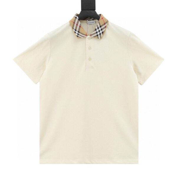 designer,replica,clothing,fake,1:1,lv,luxury,high quality Burberry new collar plaid short-sleeved POLO shirt (8943)