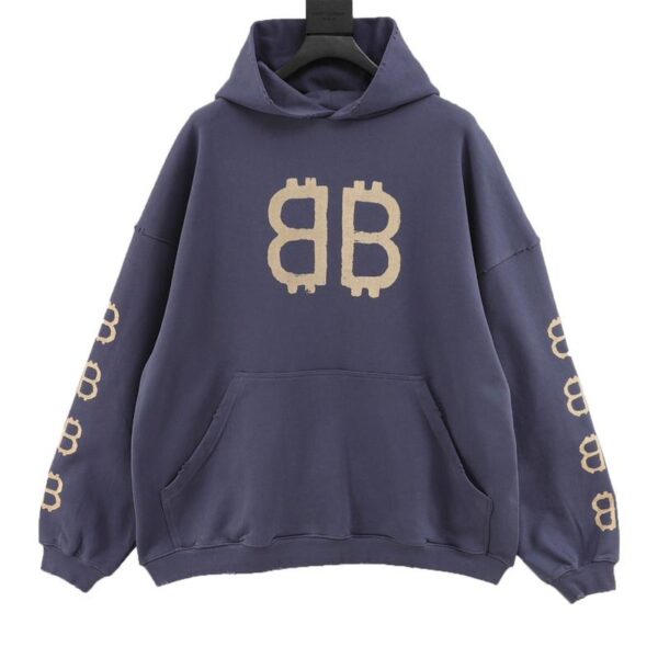 designer,replica,clothing,fake,1:1,lv,luxury,high quality Balenciaga Double B Bitcoin Hoodie (8ACA)
