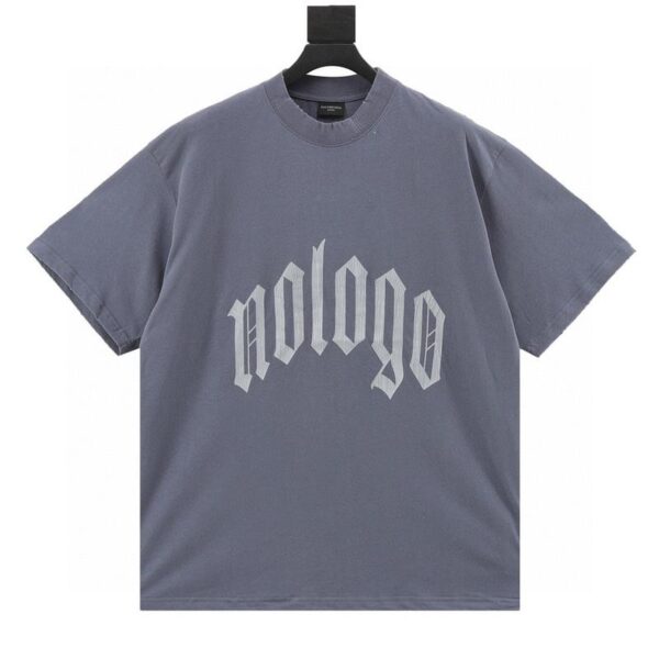 designer,replica,clothing,fake,1:1,lv,luxury,high quality Balenciaga letter crack print short sleeves (5B4C)