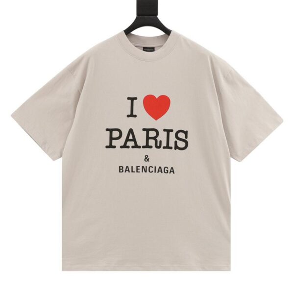 designer,replica,clothing,fake,1:1,lv,luxury,high quality Balenciaga Valentine’s Day Limited Love Print Short Sleeves (9C63)