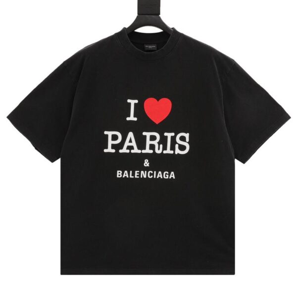 designer,replica,clothing,fake,1:1,lv,luxury,high quality Balenciaga Valentine’s Day Limited Love Print Short Sleeves (CC59)