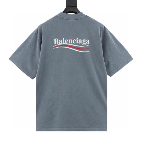 designer,replica,clothing,fake,1:1,lv,luxury,high quality Balenciaga washed cola short-sleeved T-shirt (07A8)