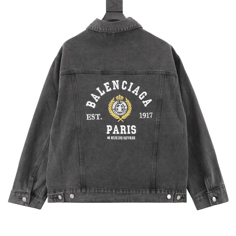 designer,replica,clothing,fake,1:1,lv,luxury,high quality Balenciaga embroidered LOGO printed washed jacket (25BF) designer,replica,clothing,fake,1:1,lv,luxury,high quality Balenciaga embroidered LOGO printed washed jacket (25BF)
