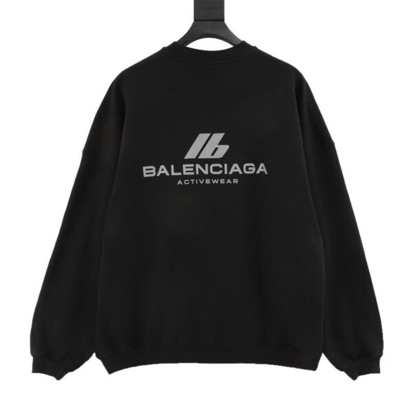 designer,replica,clothing,fake,1:1,lv,luxury,high quality Balenciaga reflective printed crew neck sweatshirt (E8EB)