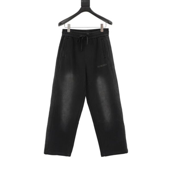 designer,replica,clothing,fake,1:1,lv,luxury,high quality Balenciaga foam printed washed gradient trousers (972E)