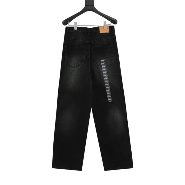 designer,replica,clothing,fake,1:1,lv,luxury,high quality Balenciaga size logo denim trousers (E7A1)