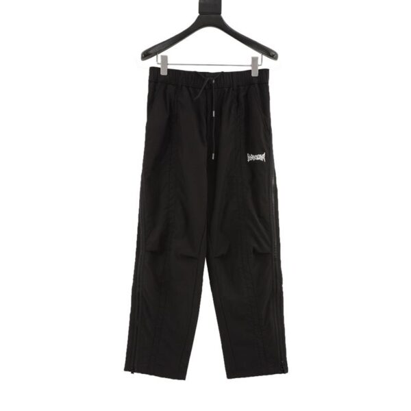 designer,replica,clothing,fake,1:1,lv,luxury,high quality Balenciaga logo printed work zipper woven trousers (8B7B)
