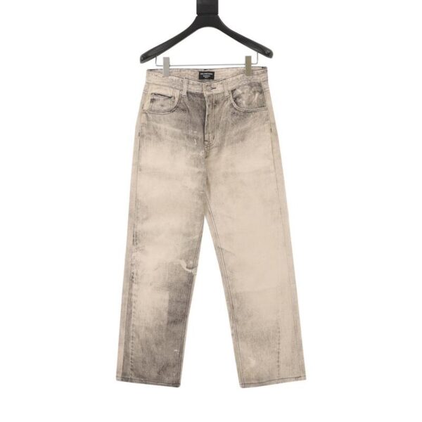 designer,replica,clothing,fake,1:1,lv,luxury,high quality Balenciaga washed loose wide-leg jeans (11C0)