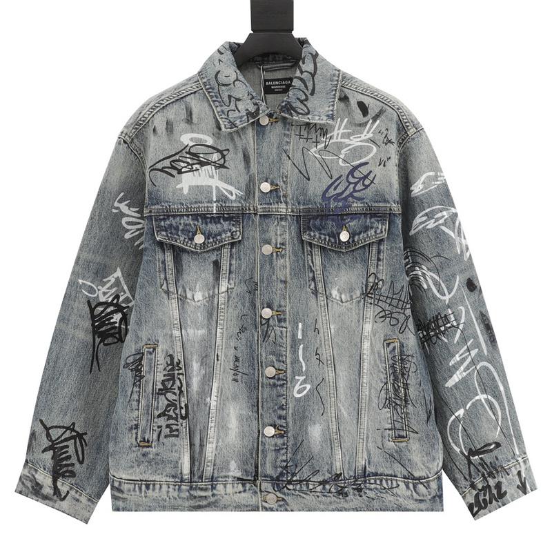 designer,replica,clothing,fake,1:1,lv,luxury,high quality Balenciaga graffiti hand-painted fun denim jacket (00AA) designer,replica,clothing,fake,1:1,lv,luxury,high quality Balenciaga graffiti hand-painted fun denim jacket (00AA)