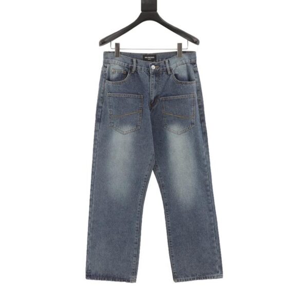 designer,replica,clothing,fake,1:1,lv,luxury,high quality Balenciaga tape print vintage jeans (5923)