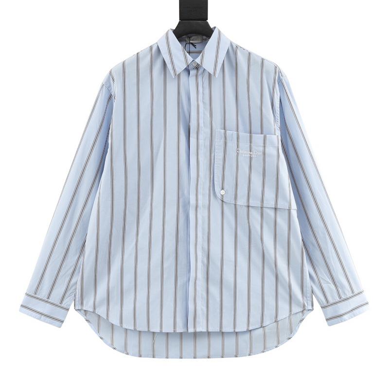 designer,replica,clothing,fake,1:1,lv,luxury,high quality Dior pocket CD letter print striped long-sleeved shirt (683F) designer,replica,clothing,fake,1:1,lv,luxury,high quality Dior pocket CD letter print striped long-sleeved shirt (683F)