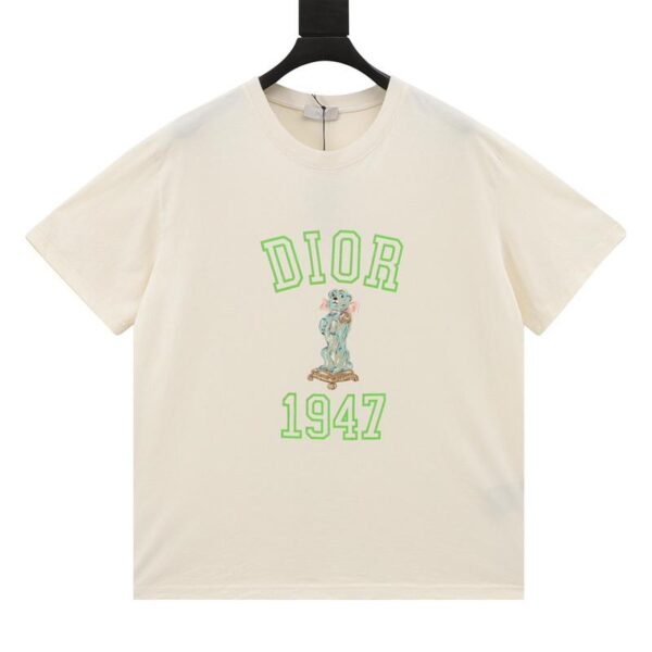 designer,replica,clothing,fake,1:1,lv,luxury,high quality Dior bobby dog ​​flocked printed short sleeves (AAB6)
