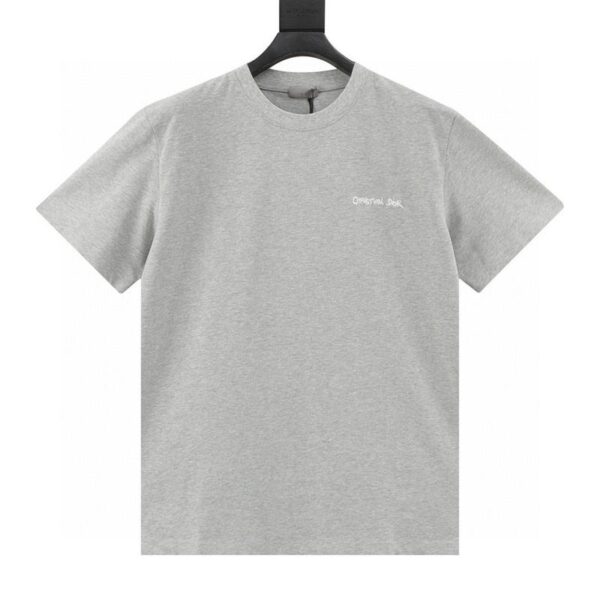 designer,replica,clothing,fake,1:1,lv,luxury,high quality Dior cursive embroidered letters short-sleeved T-shirt (A9E7)