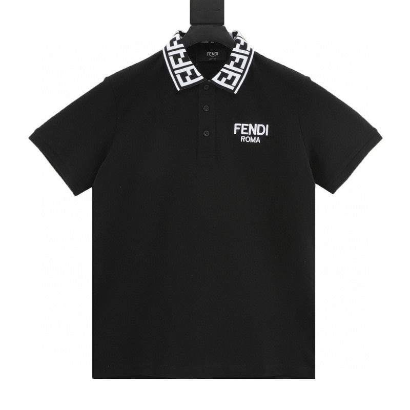 designer,replica,clothing,fake,1:1,lv,luxury,high quality Fendi double F neckline short-sleeved polo shirt with embroidered letters on the chest (4636) designer,replica,clothing,fake,1:1,lv,luxury,high quality Fendi double F neckline short-sleeved polo shirt with embroidered letters on the chest (4636)