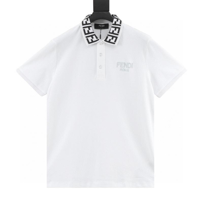 designer,replica,clothing,fake,1:1,lv,luxury,high quality Fendi double F neckline short-sleeved polo shirt with embroidered letters on the chest (CC40) designer,replica,clothing,fake,1:1,lv,luxury,high quality Fendi double F neckline short-sleeved polo shirt with embroidered letters on the chest (CC40)