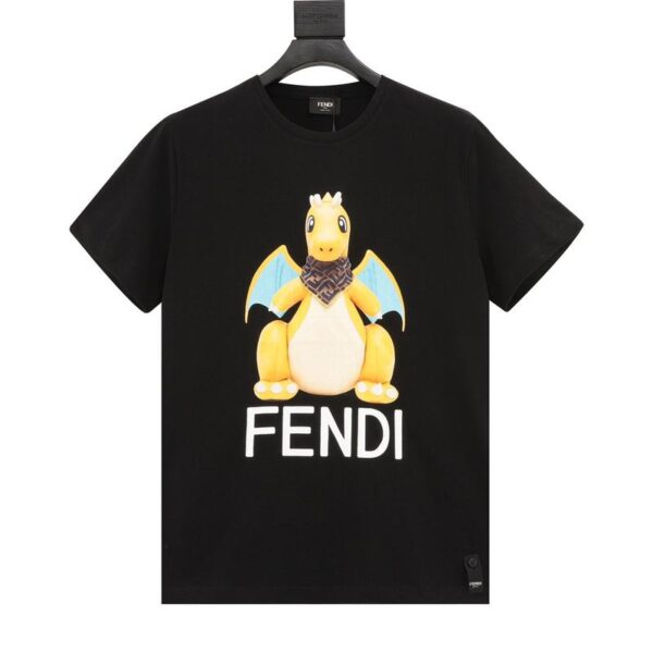 designer,replica,clothing,fake,1:1,lv,luxury,high quality Fendi Year of the Dragon limited print short-sleeved T-shirt (F27F)