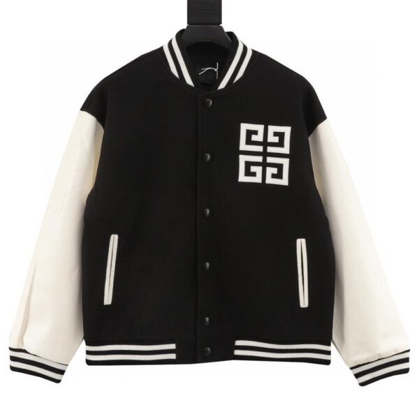 designer,replica,clothing,fake,1:1,lv,luxury,high quality Givenchy 4G embroidered patchwork baseball jacket (6721)