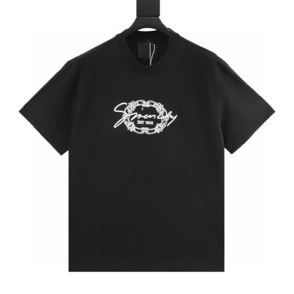 designer,replica,clothing,fake,1:1,lv,luxury,high quality Givenchy classic slogan embroidered short sleeves (1A8F)