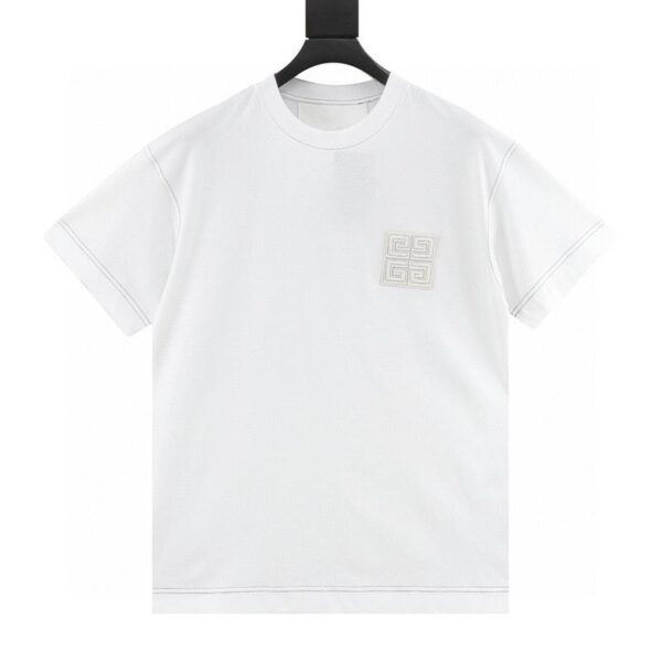 designer,replica,clothing,fake,1:1,lv,luxury,high quality Givenchy chest 4G topstitch embroidery short sleeves (AEBC)