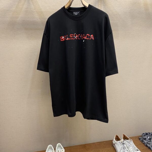 designer,replica,clothing,fake,1:1,lv,luxury,high quality Balenciaga letter print short-sleeved T-Shirt