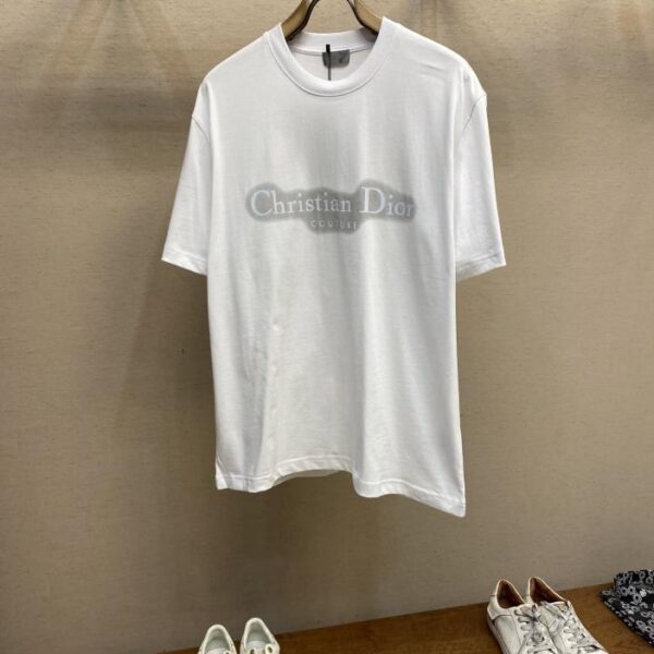 designer,replica,clothing,fake,1:1,lv,luxury,high quality Dior CD fluorescent print round neck short-sleeved T-Shirt