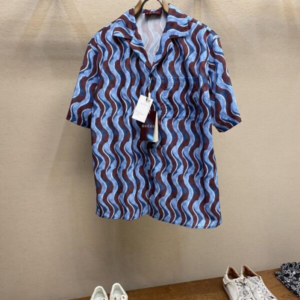 designer,replica,clothing,fake,1:1,lv,luxury,high quality Gucci early spring new cotton plaid shirt T-Shirt