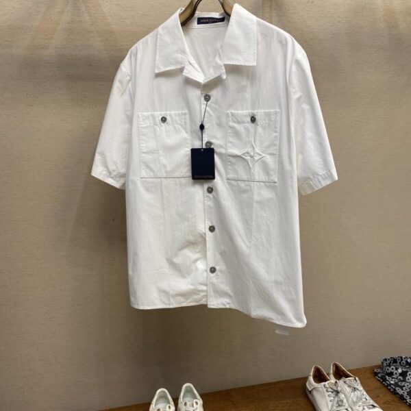 designer,replica,clothing,fake,1:1,lv,luxury,high quality Louis Vuitton’s new seasonal cotton short-sleeved shirt